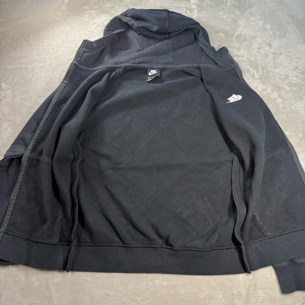 Nike Hoodie Men's Sz S Black Full Zip Fleece Small Swoosh - Picture 5 of 10